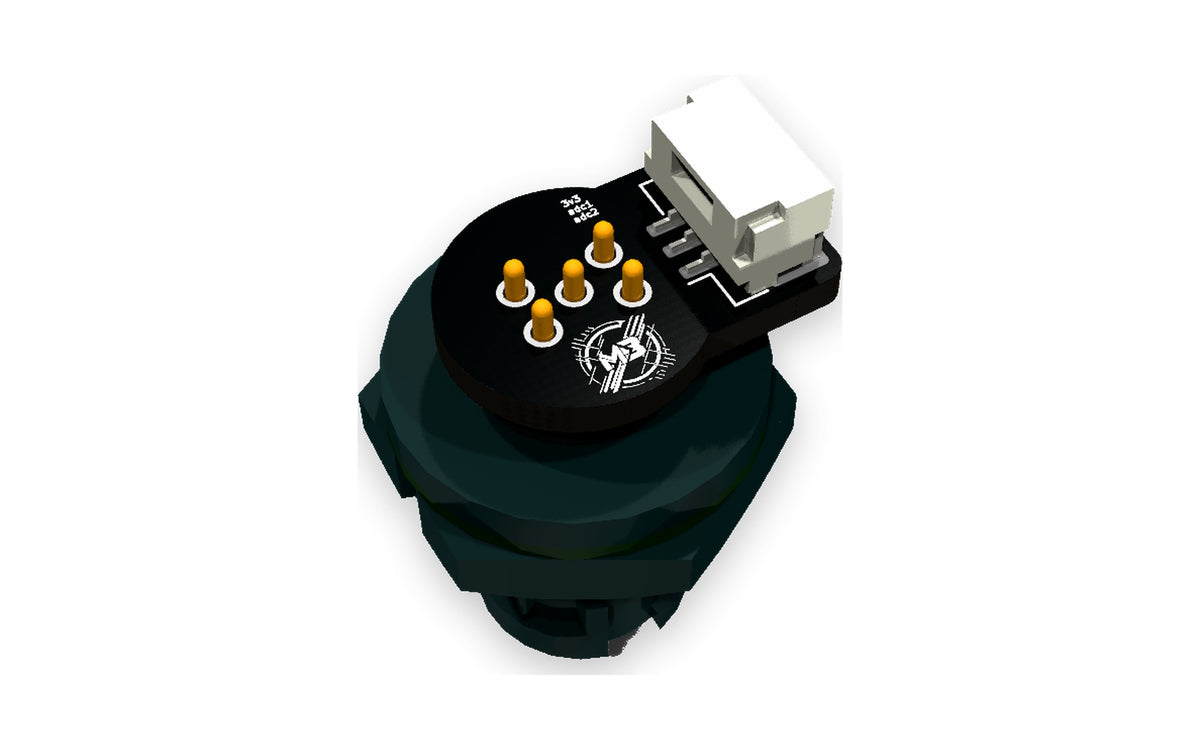 GT footpad plug board, black PCB with Amphenol LTW connector