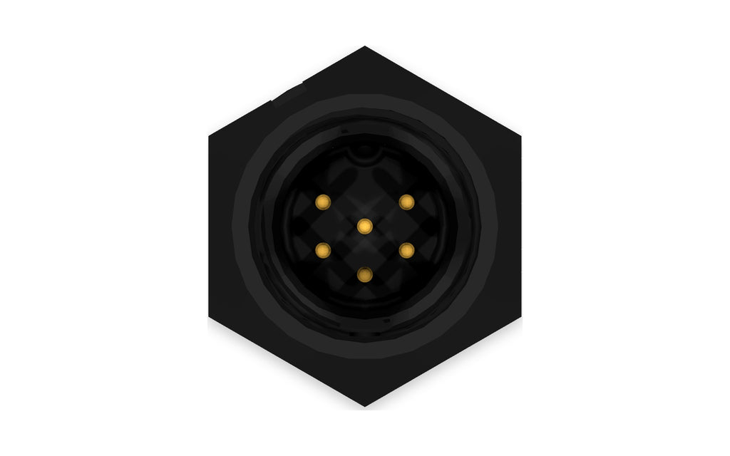 XR footpad plug, connector face