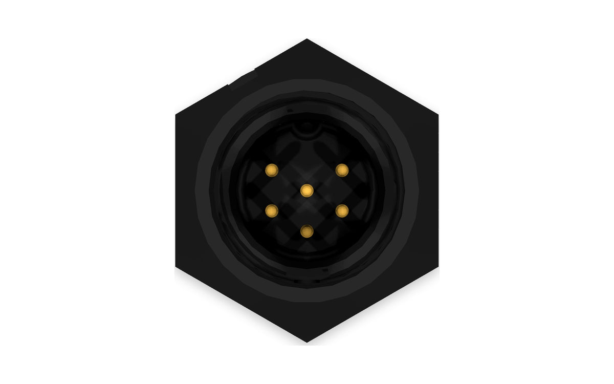 XR footpad plug, connector face